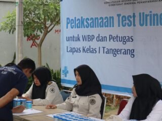 Awali Tahun 2026 dengan Integritas, Lapas Kelas I Tangerang Mantapkan P4GN Melalui Tes Urine