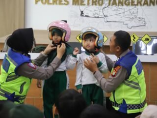 Sat Lantas Polres Metro Tangerang Kota Edukasi Anak TK Lewat Program Polisi Sahabat Anak