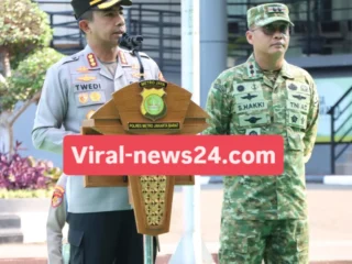 Kapolres Jakbar dan Dandim 0503 Pimpin Langsung Apel Pelayanan Pengamanan Pertandingan Persija vs Persib