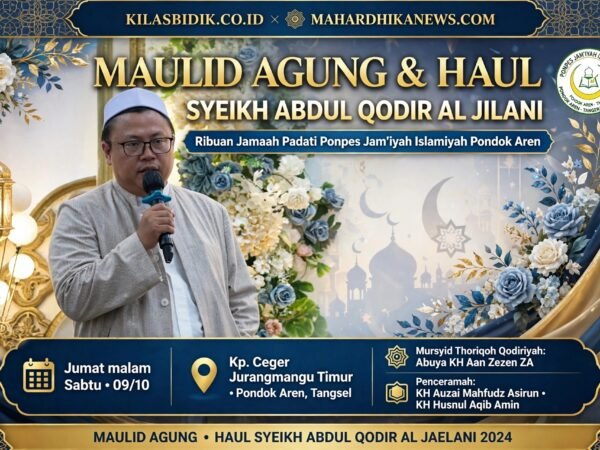 Gema Tahlil dan Sholawat Warnai Maulid Nabi dan Haul Syeikh Abdul Qodir di Ponpes Jam'iyah Islamiyah Tangsel